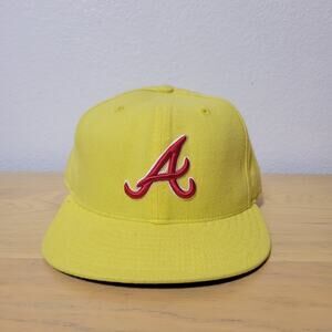 Vintage Atlanta Braves New Era 59FIFTY 100% Wool Fitted 7 3/8 Hat Cap Made USA